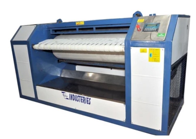 Flat work dryer ironer machine